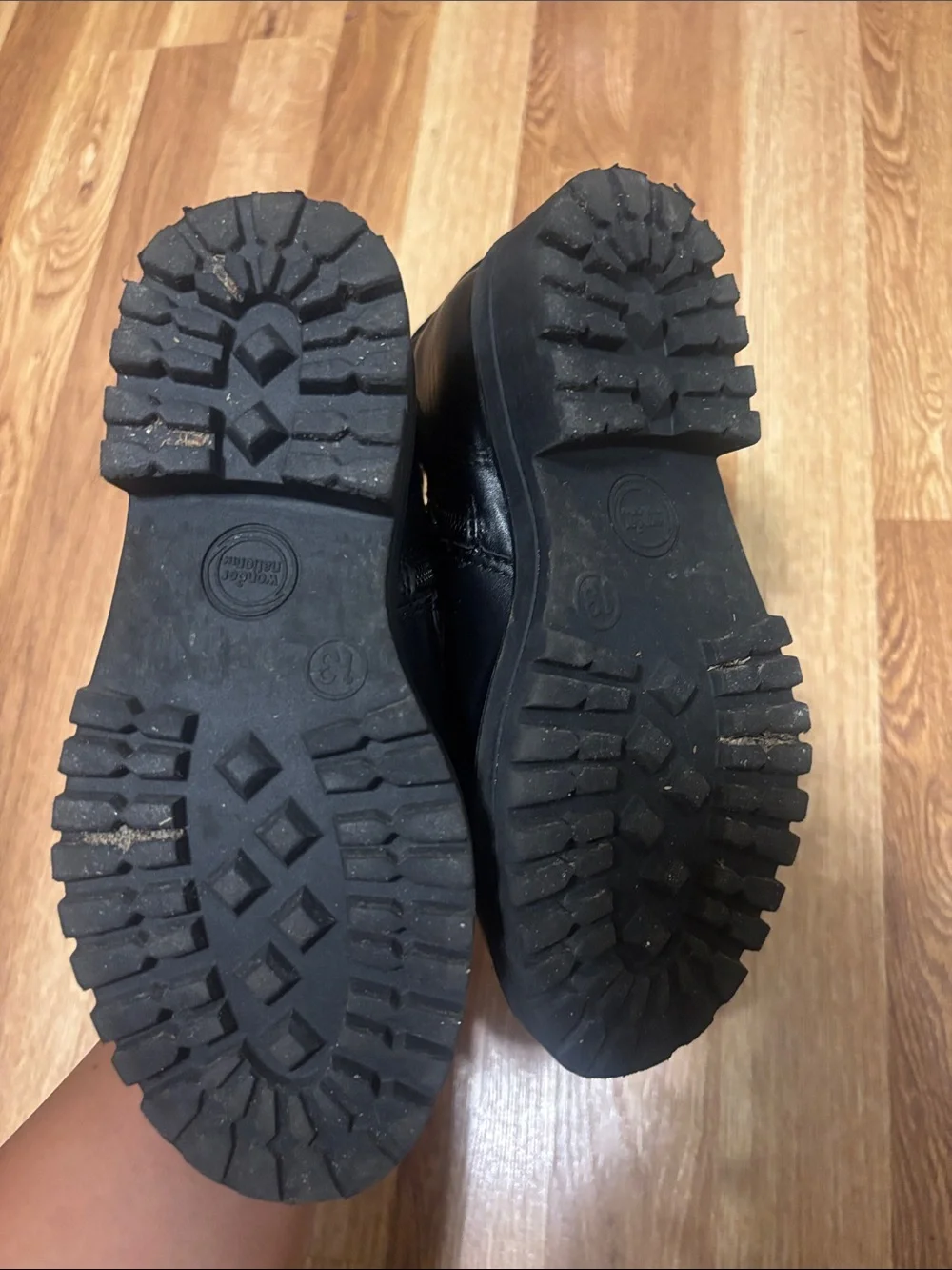 wonder nation Black Kids Lace-Up Combat Boots